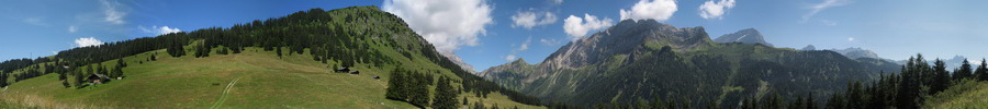 Les Alpes vaudoises depuis les hauts de Gryon